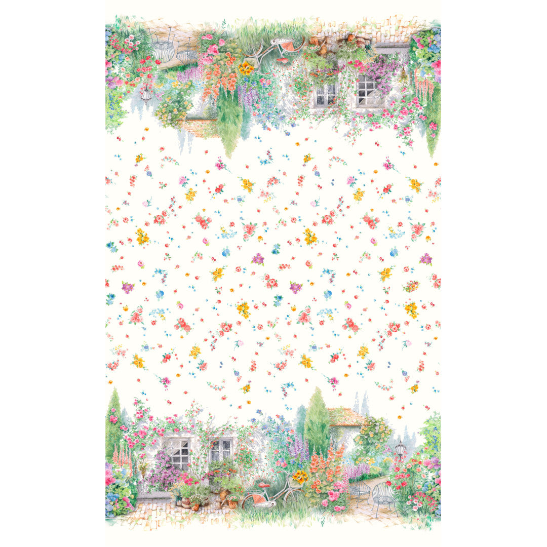 Il Giardino Magico – Textilvaxduk med massor av blommor
