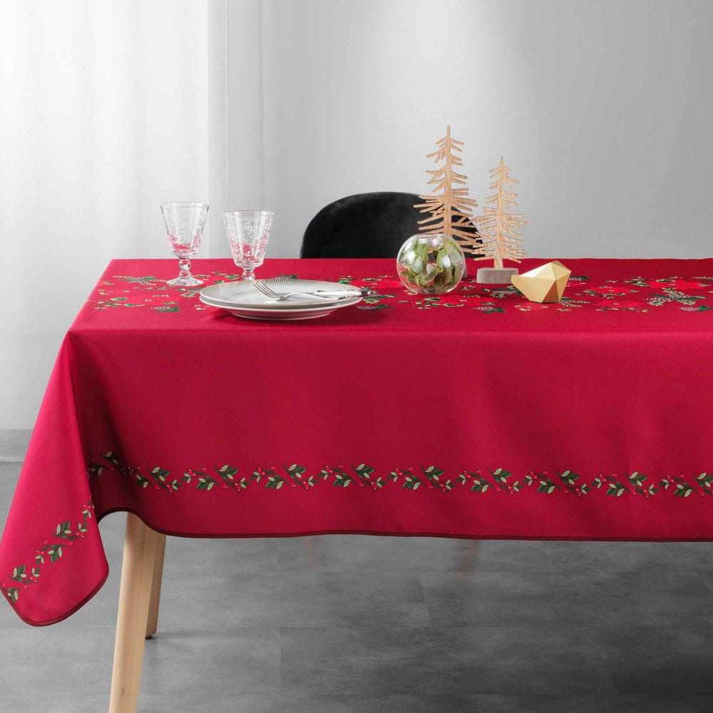 Isadora Red - Julduk med fläckavvisande behandling, 150 x 300 cm, miljö