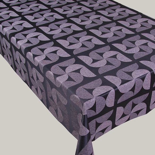 Jaba - Jacquardvävd textilvaxduk i svart/grå