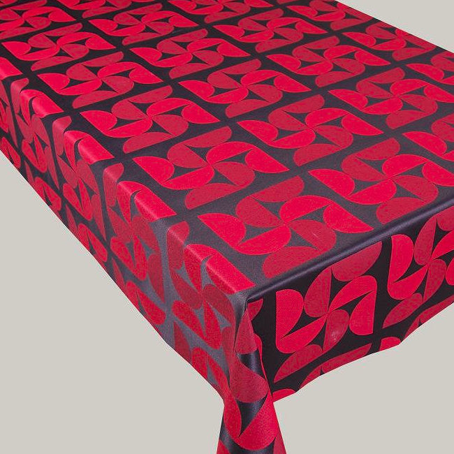 Jaba - Jacquardvävd textilvaxduk, granat