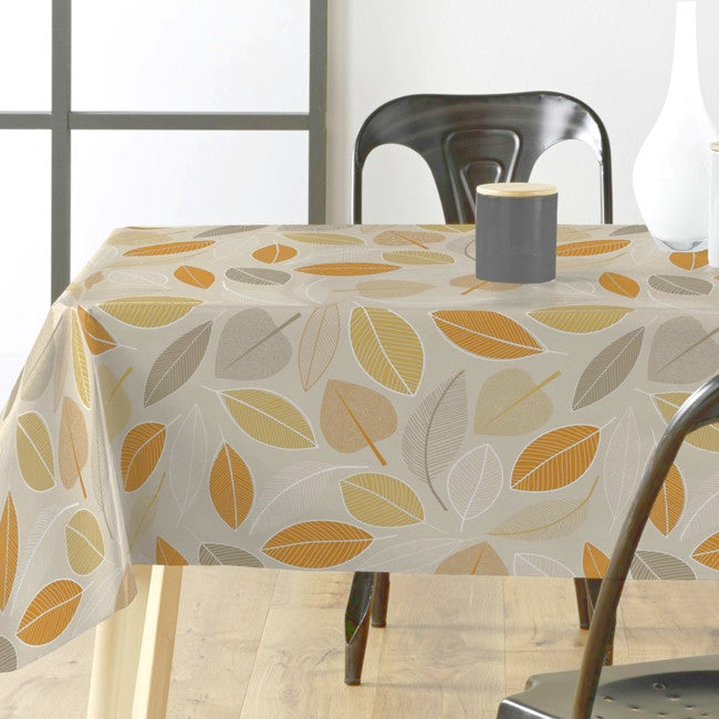 På bordet Janelle Natur - Vaxduk med blad