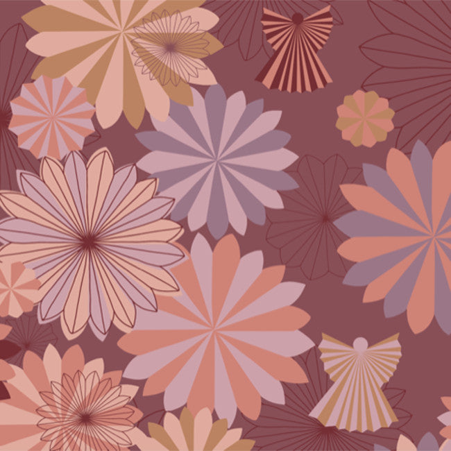 Engel Purple - Notes by Susanne Schjerning - textilvaxduk med glidskydd