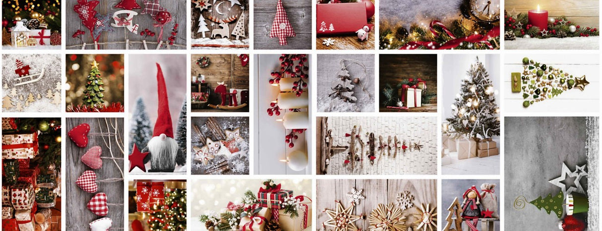 Workshop för juldekorationer- Julvaxduk tomtar, paket, granar