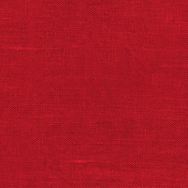 Enfärgad röd julduk i 100 % linne – Belagd med akryl