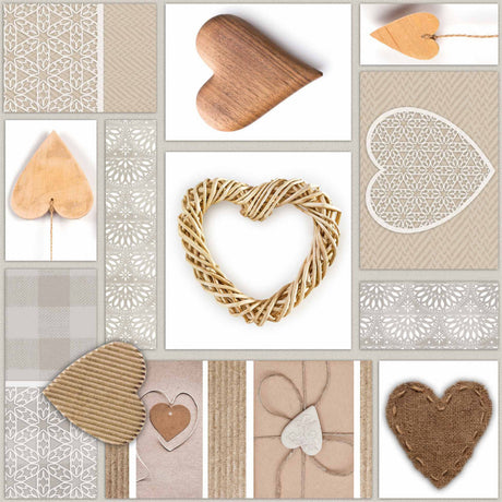 Julen är en hjärtats fest - julbordsduk i naturfärger