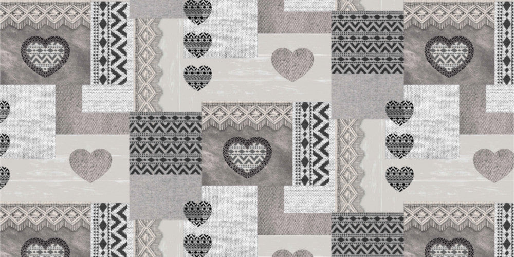 Julvaxduk - Stickad julduk Grå