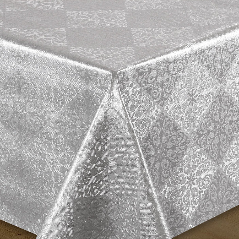 Silver Lilja - Julvaxduk med präglat mönster hörnbild