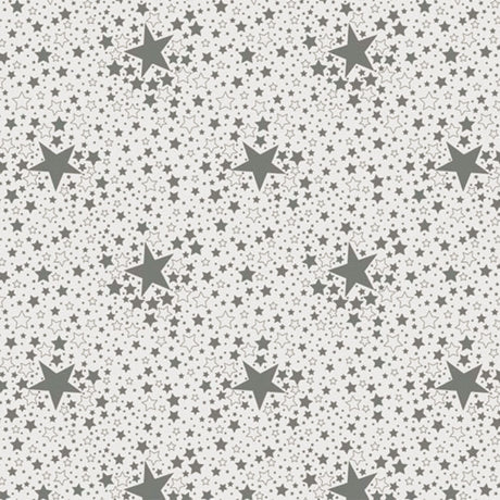 Stjärnhimmel - Julvaxduk med stjärnor - Silver