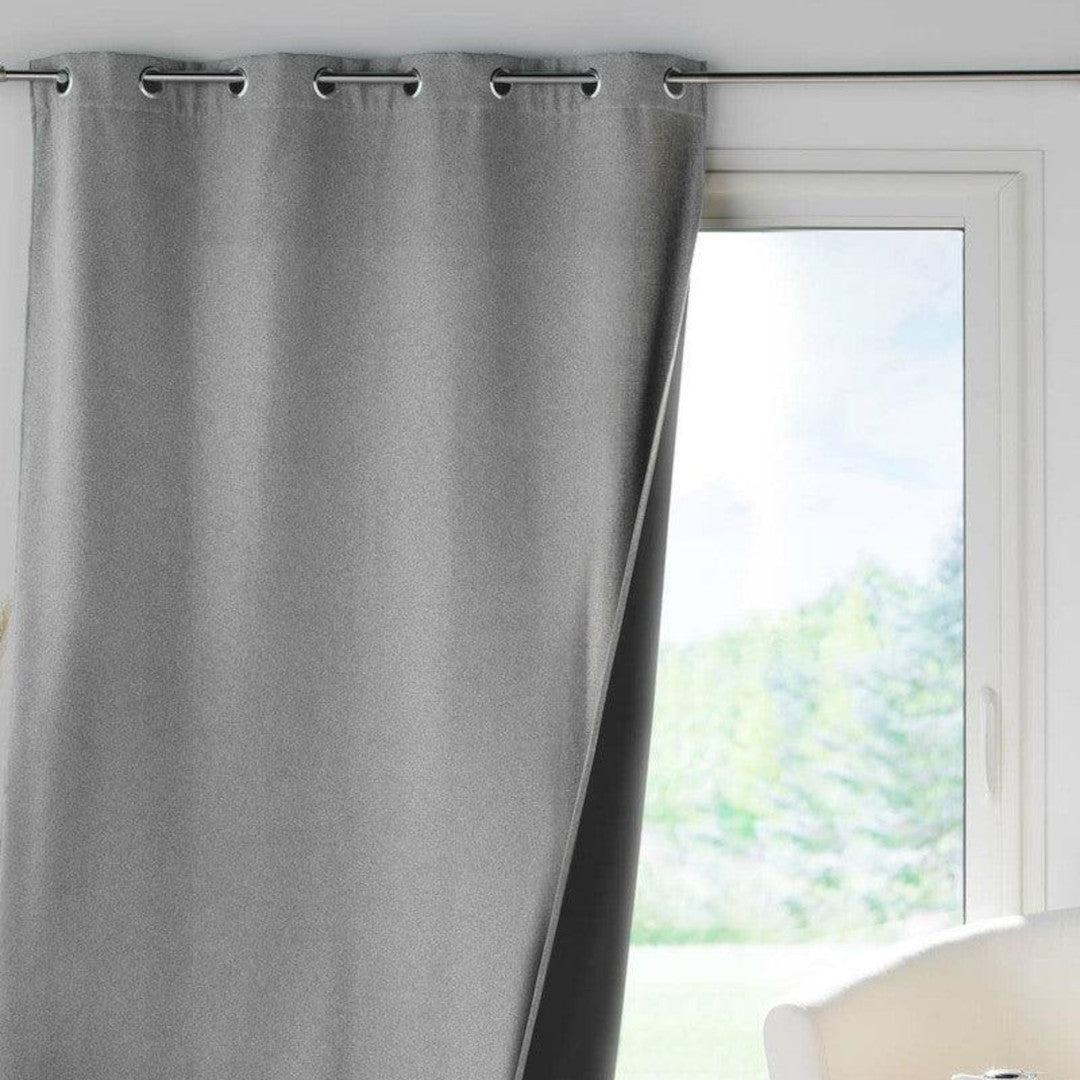 Jupiter Grå – Isolerande Gardin 140 x 260 cm