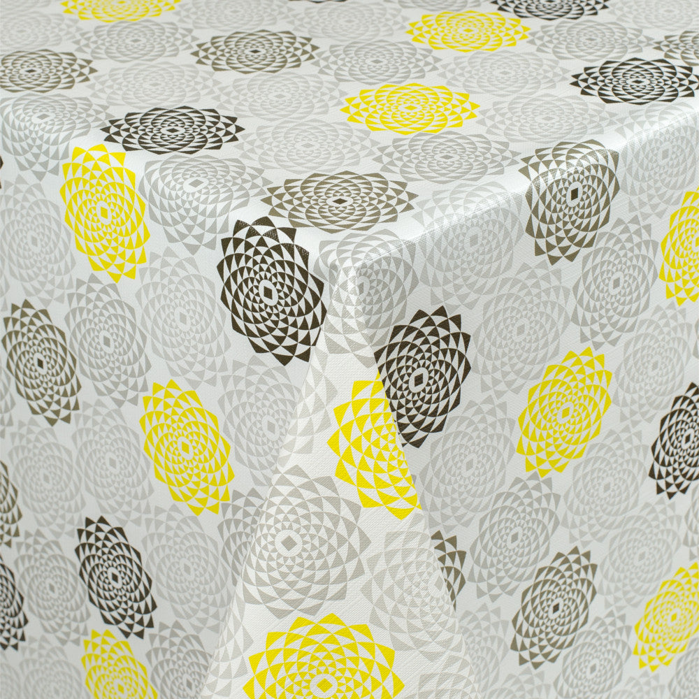 Närbild av Kalejdoskop - Solsken och svarta hål, vaxduk med lätt präglad yta