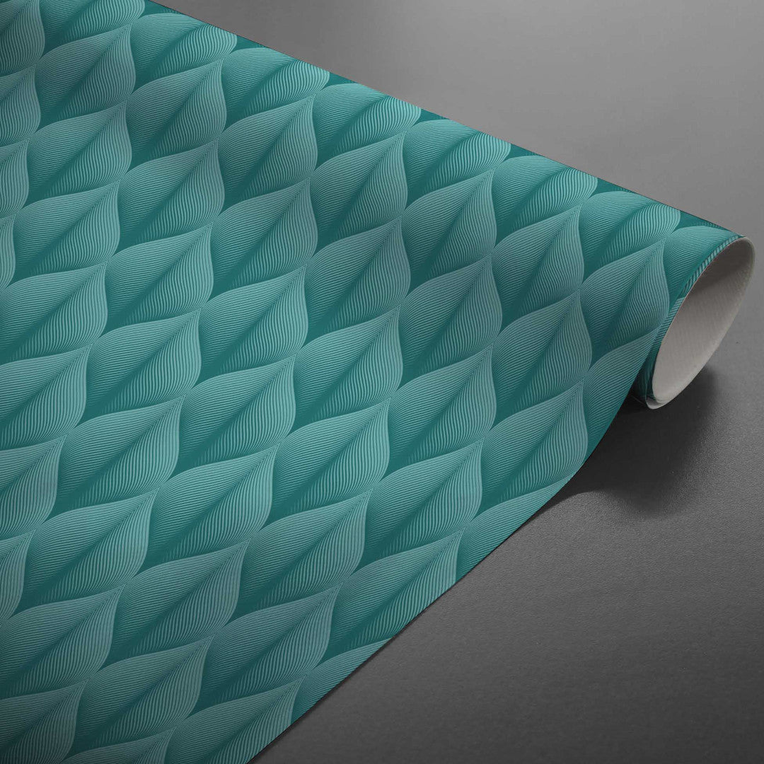 Kalini Luxury Blue – vaxduk med grafiskt mönster och fantastisk 3D-effekt på rulle