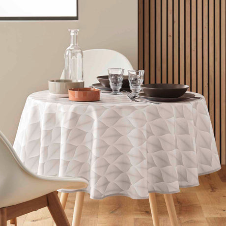 Kalini Naturel Ø 180 cm, rund duk med fläckskydd