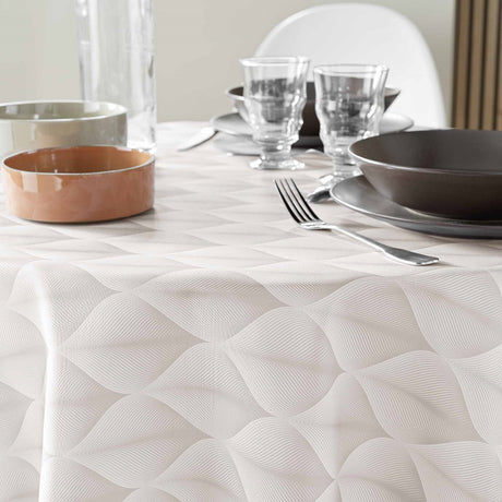 Kalini Grey Ø 180 cm, rund duk med fläckskydd