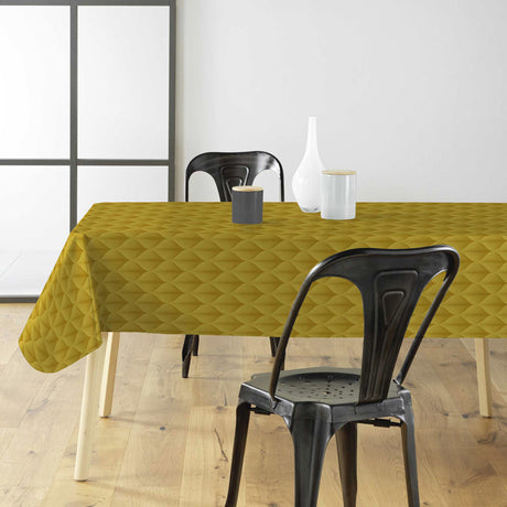 Kalini Luxury Yellow – vaxduk med grafiskt mönster i fantastisk 3D-effekt. miljöbild