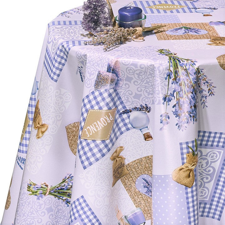 Från Caroline till Provence - Vaxduk med lavendel och rutor