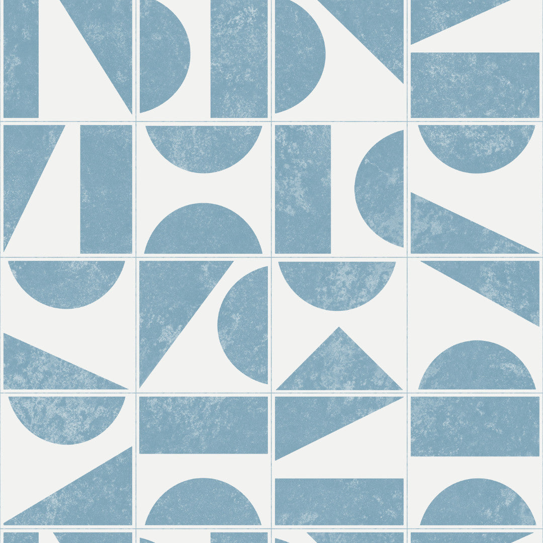 Keta - Vaxduk med geometrisk retromönster närbild