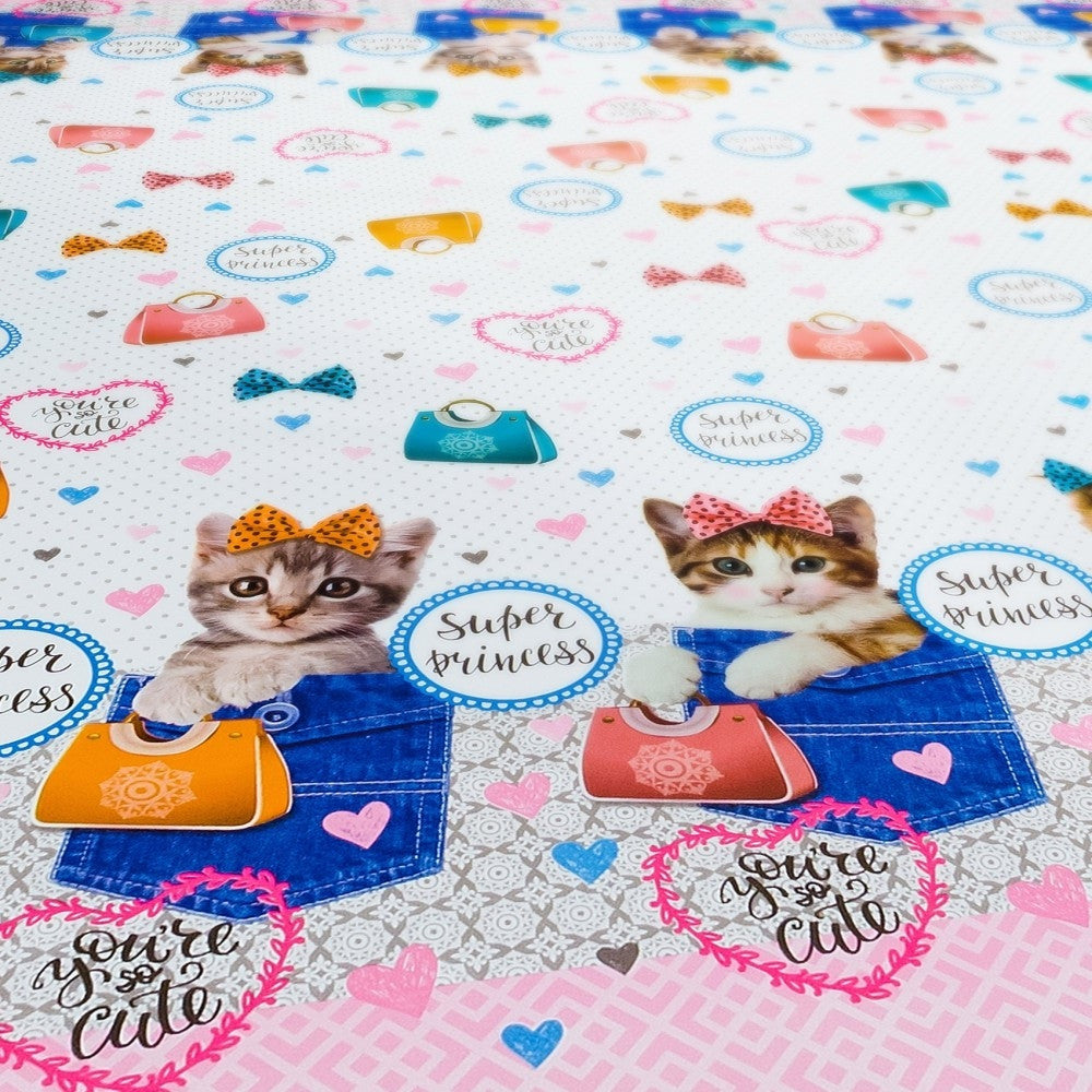 Kitty Bag - Vaxduk med kattungar