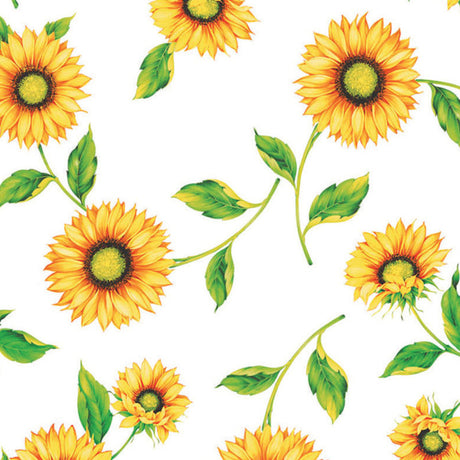 Solrosdröm, genomskinlig plastduk - Transparent vaxduk med tryck