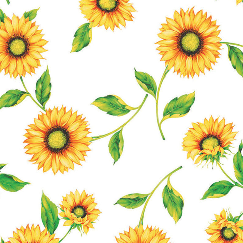 Solrosdröm, genomskinlig plastduk - Transparent vaxduk med tryck