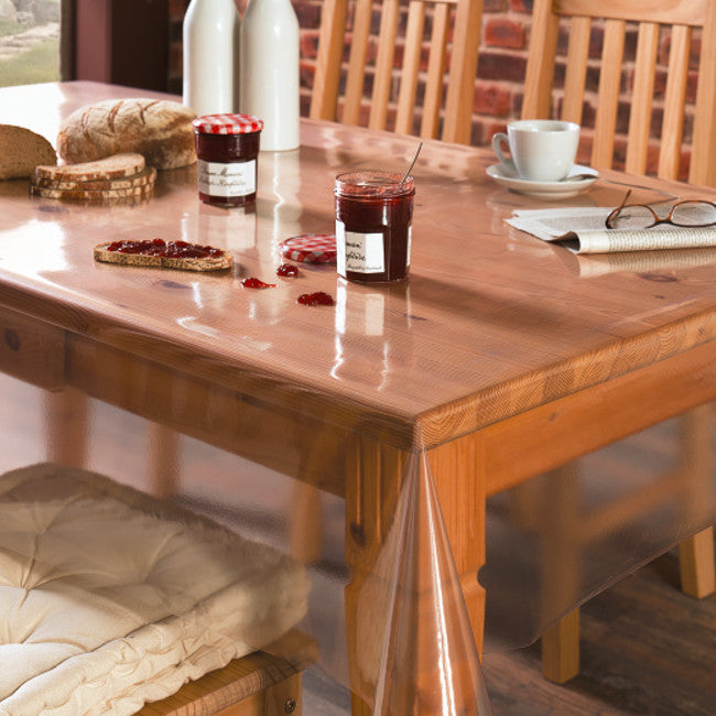 Genomskinlig vaxduk klar plast - 0,3 mm/140 cm