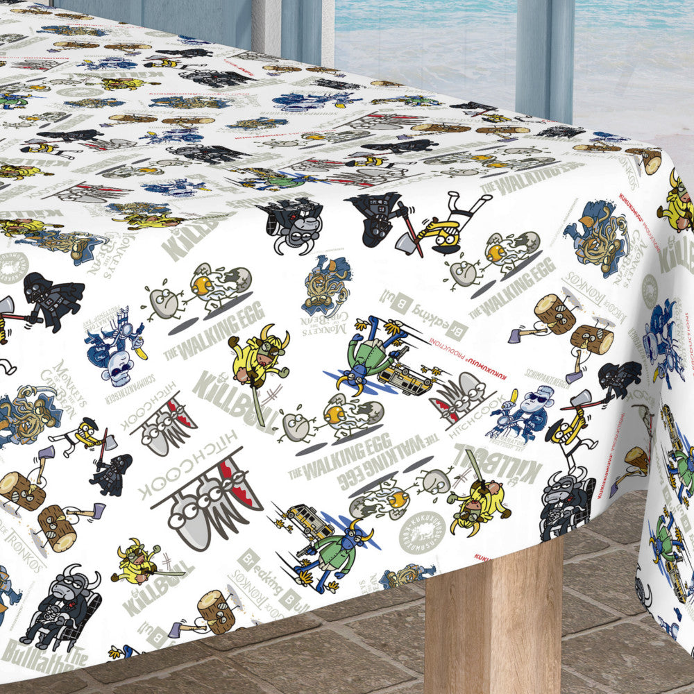 KUKUXUMUSU Film - Härlig textilvaxduk med fina illustrationer