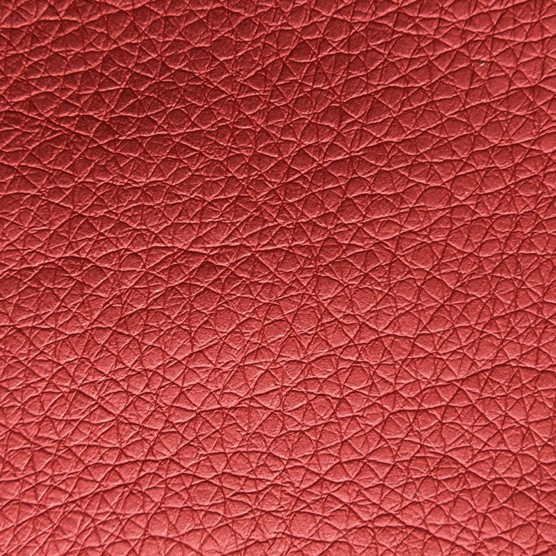 Konstläder Ekokuir Brillant bordslöpare - Dinner 4 two - 50 x 140 cm - Röd/koppar