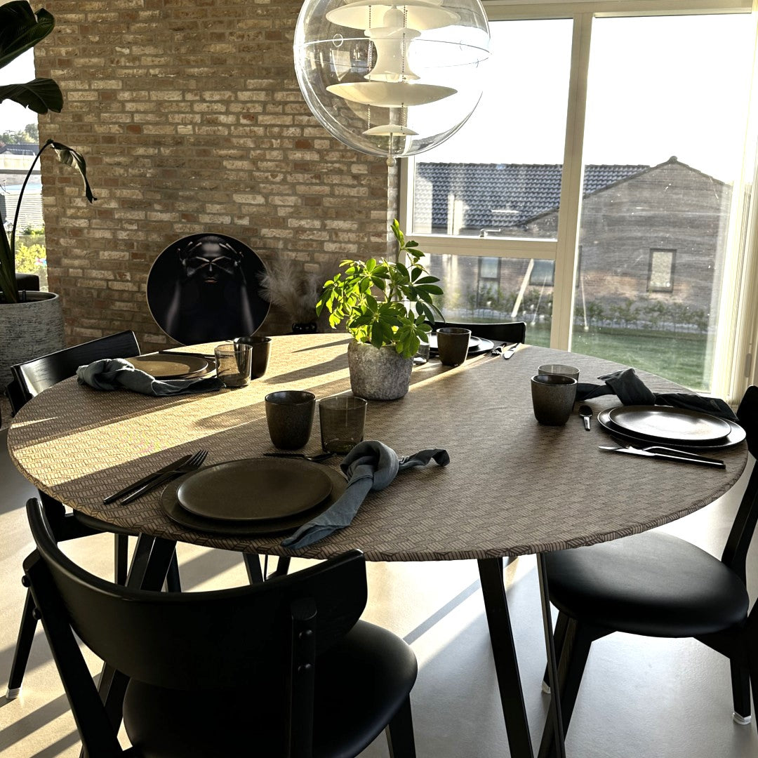 Kupka Cobre - Rund textilvaxduk med resårkant