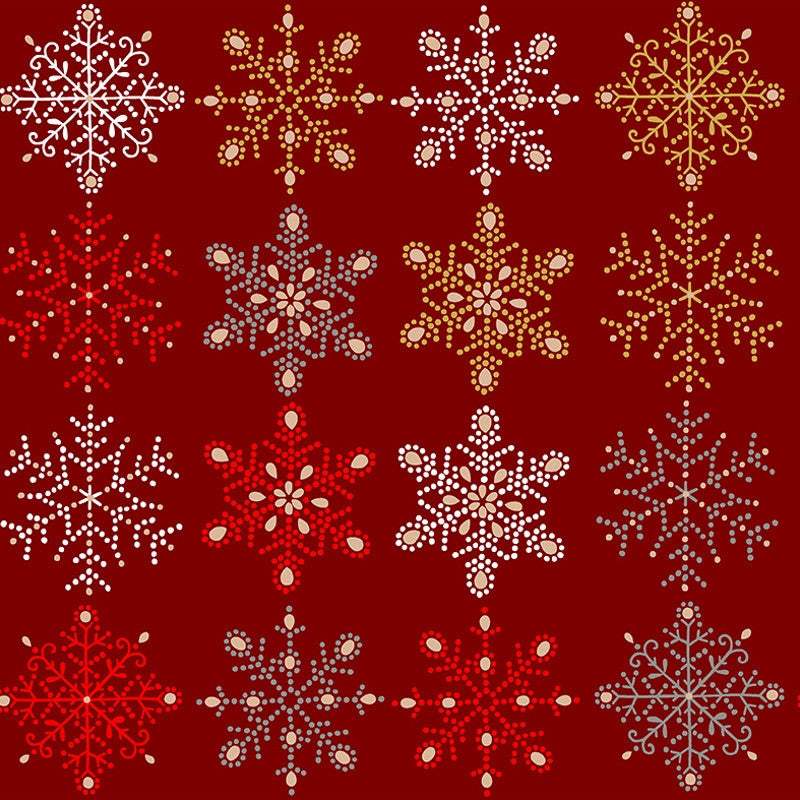 Flake Rouge, Laura Lancelle textilvaxduk - bomull med lurex, dubbel akryl och fläckskydd