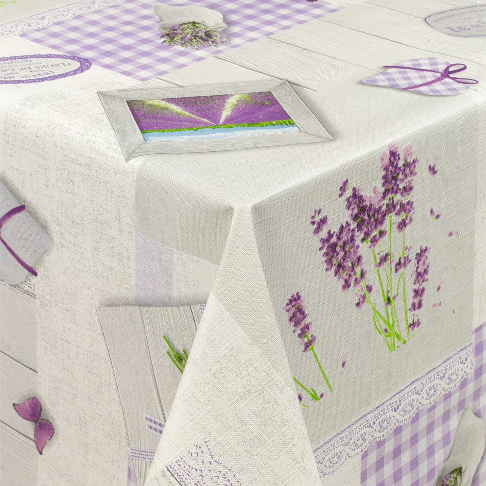 Lavendelliv - Rund vaxduk med resår