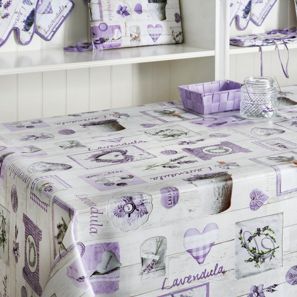 På bordet L´eau de Lavande - Provence vaxduk med lavendel 160 cm