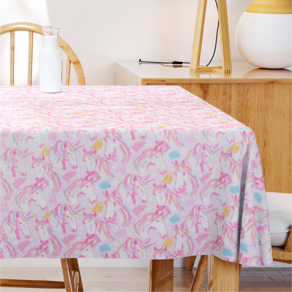 Legend – Textilvaxduk med enhörningar, 155 cm bred