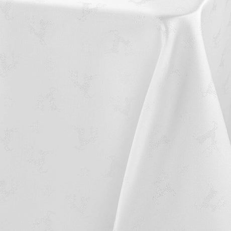 Les Rennes Metallic Vit 140 x 250 cm, julduk närbild silver ren