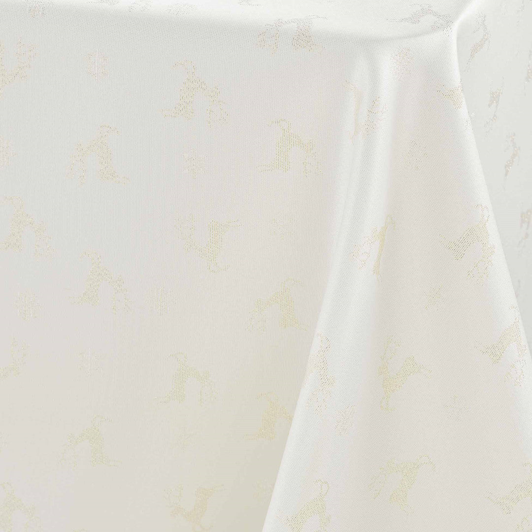 Les Rennes Metallic Natural 140 x 250 cm, julduk närbild metall ren