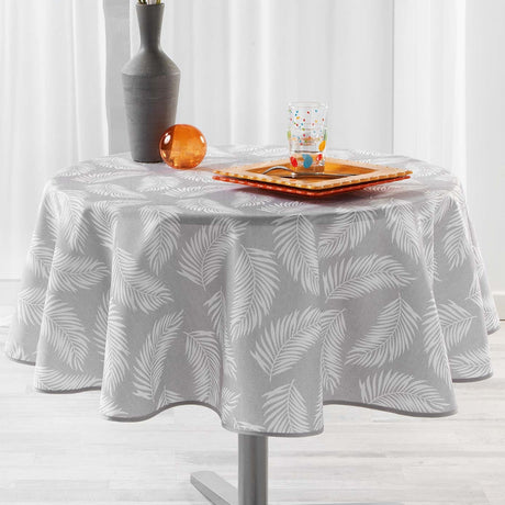 Lifette Grey Ø 180 cm, rund duk med fläckskydd