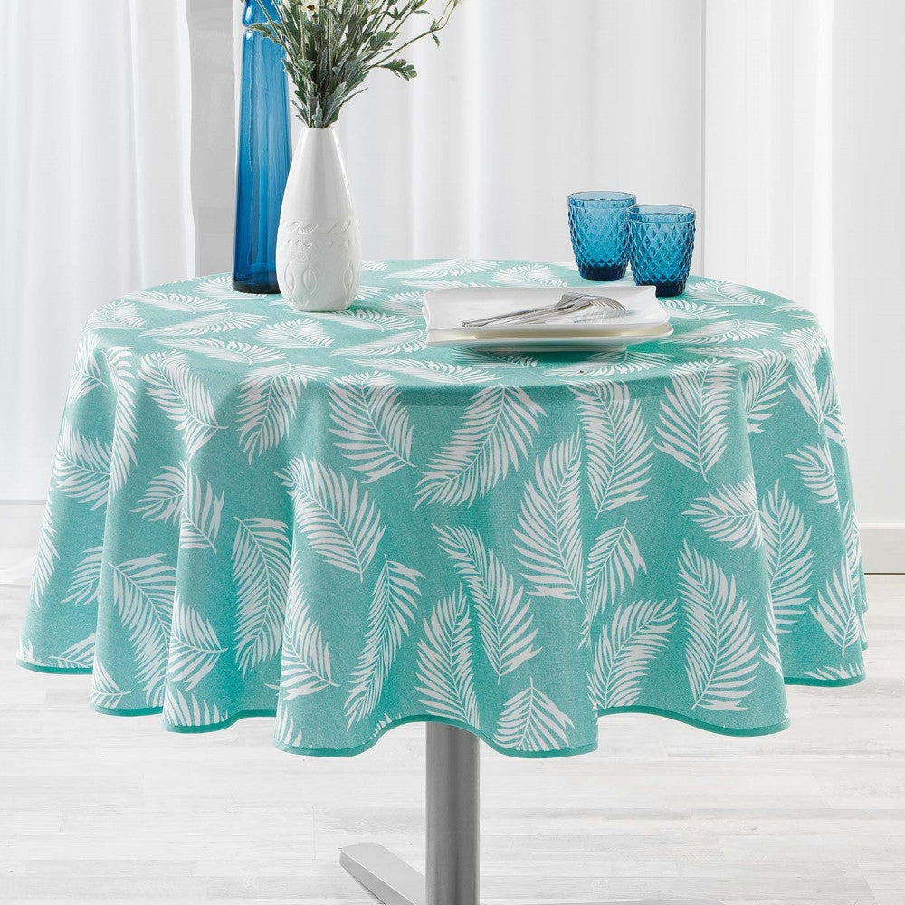 Lifette Mint Ø 180 cm, rund duk med fläckskydd