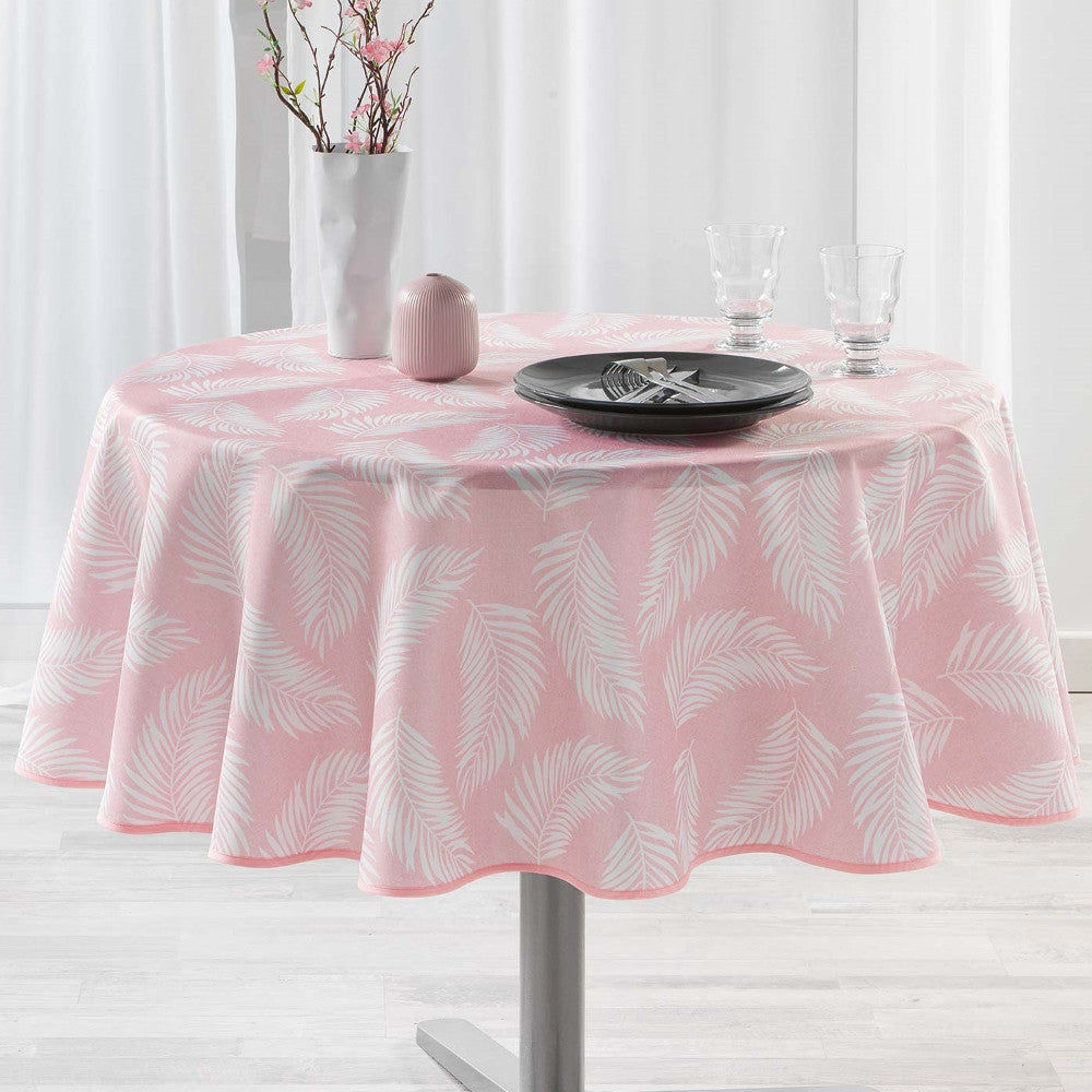 Lifette Pink Ø 180 cm, rund duk med fläckskydd