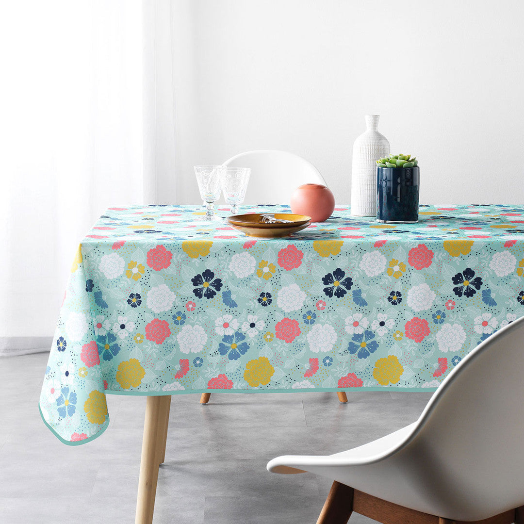 Lily Mint - Rektangulär duk med fläckskydd, 140 x 240 cm