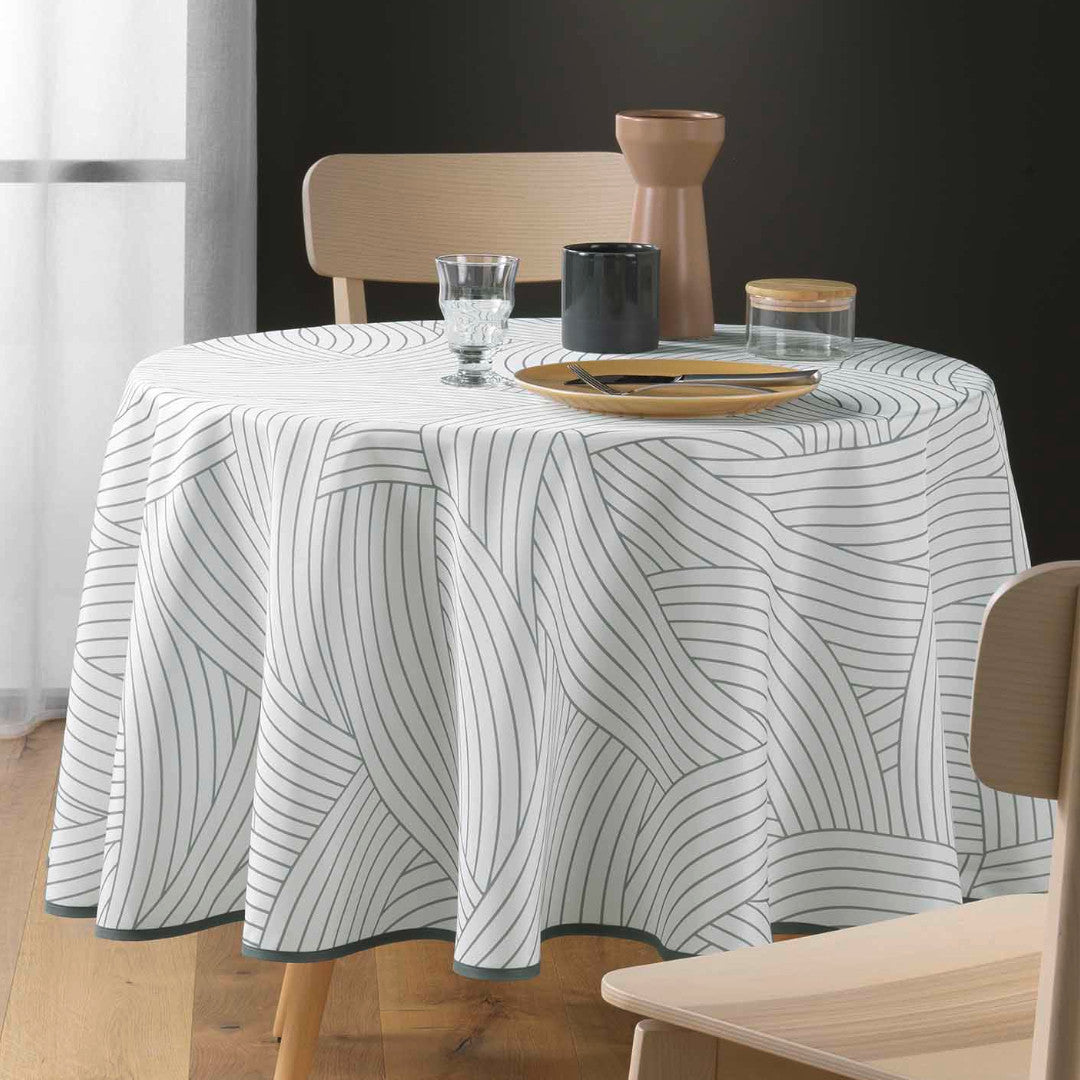 Linea Ø 180 cm, rund duk med fläckskydd
