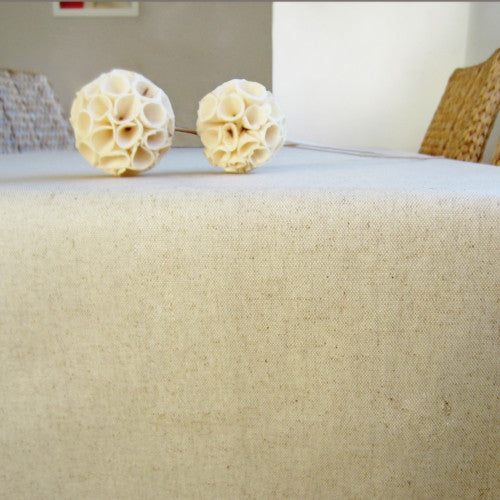 Lino 140 cm - Enfärgad textilvaxduk i linne/bomull - Natur