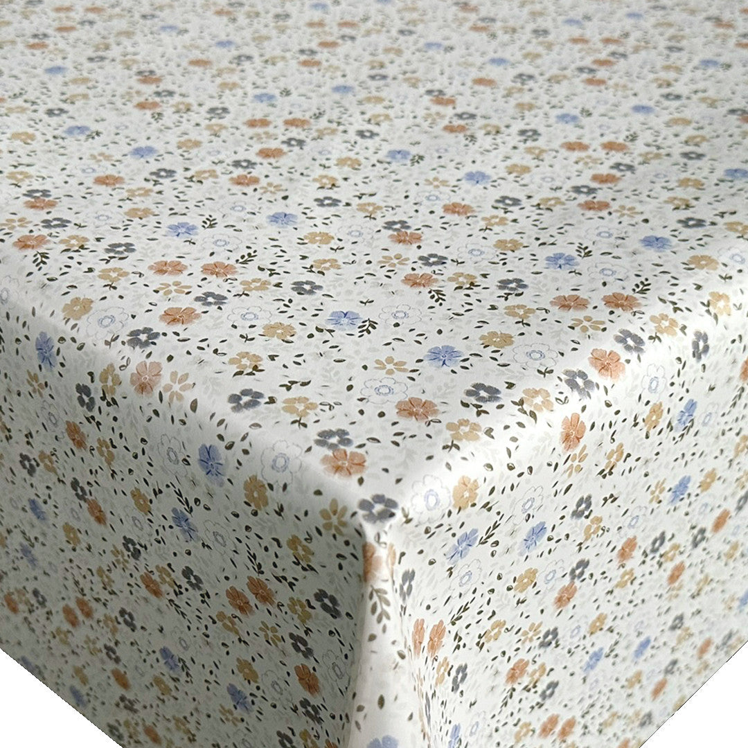 Little Flowers Vit - PVC-fri vaxduk med små blommor
