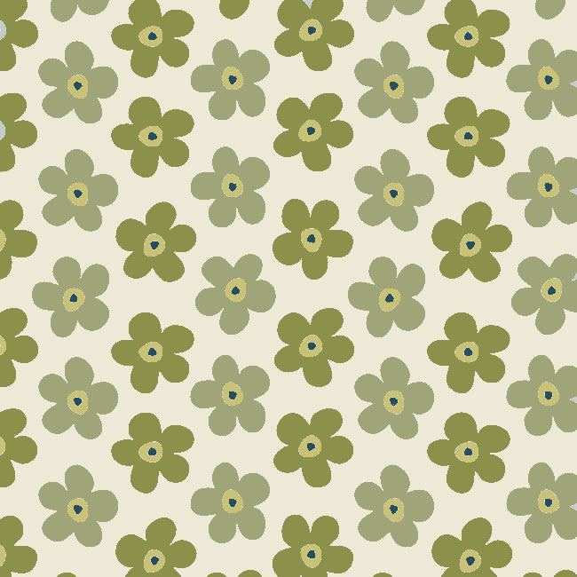 Small Big Flower Moss - Lola vaxduk med härliga blommor