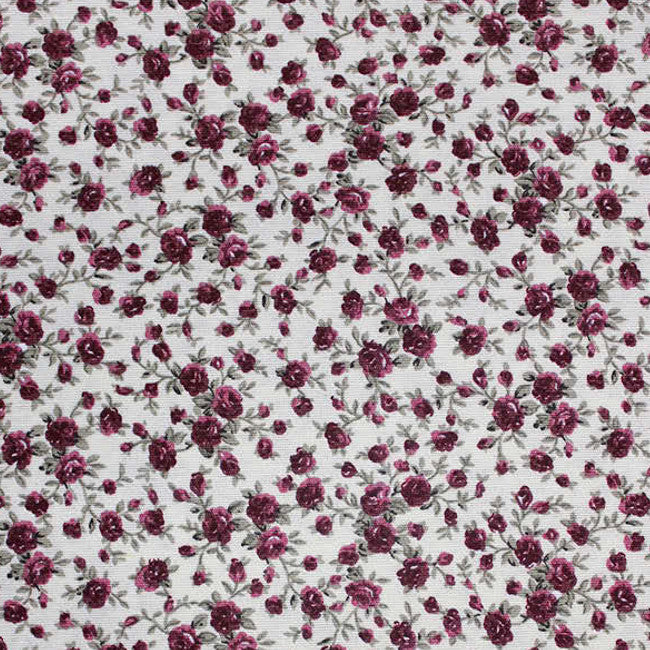 Matisse textilvaxduk med små röda blommor, 140 cm bred