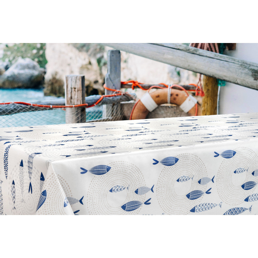 Marlin Wave – Vaxduk med blåa fiskar miljöbild