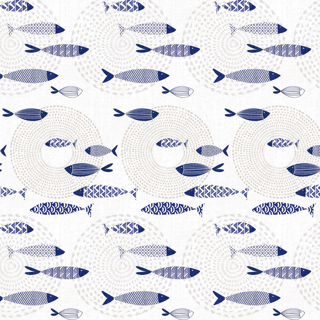 Marlin Wave – Vaxduk med blåa fiskar