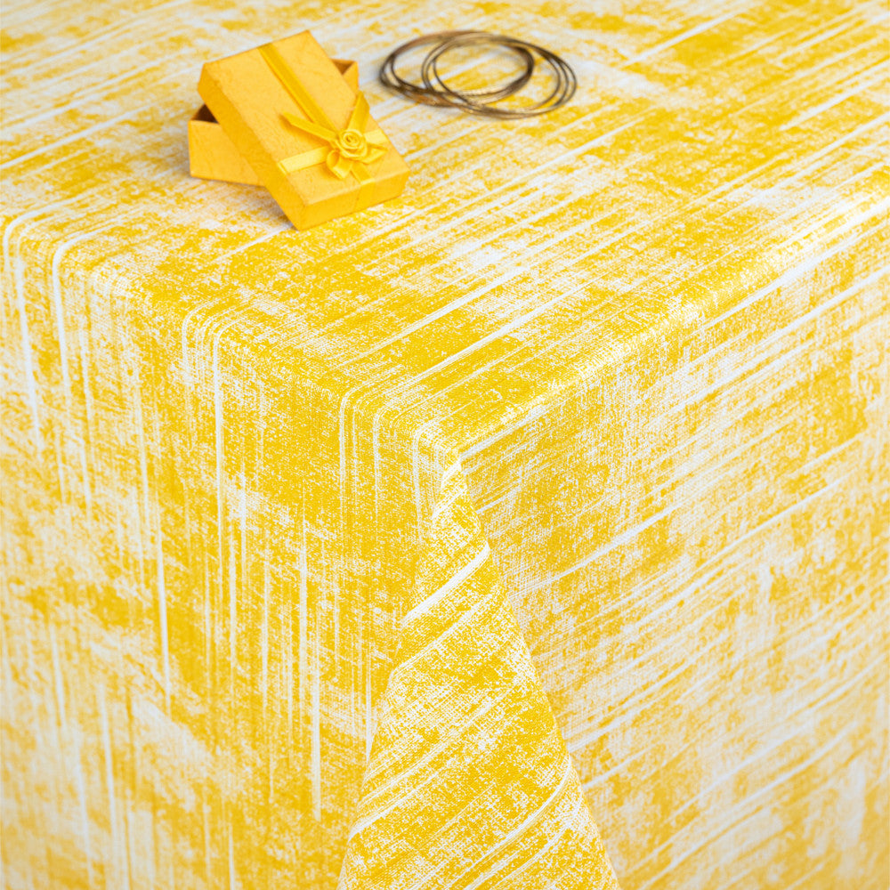 Melange Mellow Yellow, vvaxduk med lätt präglad yta