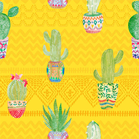 Melocactus Gul - Vaxduk med trevliga kaktusar