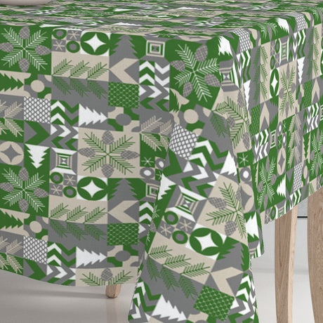 Merry Christmas Grön - Julvaxduk med söta och roliga motiv