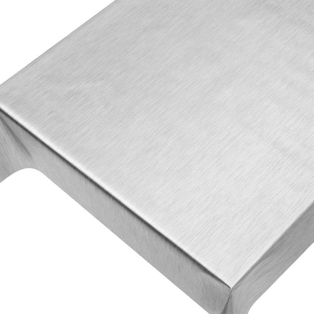 Hörnbild av Julvaxduk - Enfärgad vaxduk metallic silver