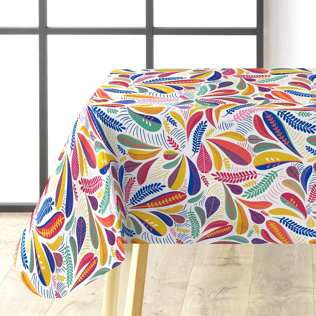Minima Multico - Vaxduk med färgglatt retro-löv-mönster