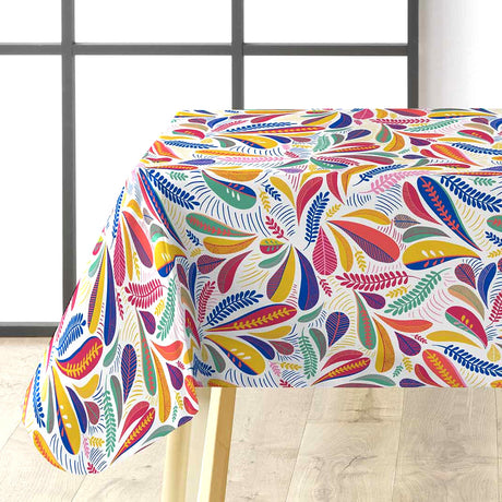 Minima Multico - Vaxduk med färgglatt retro-löv-mönster